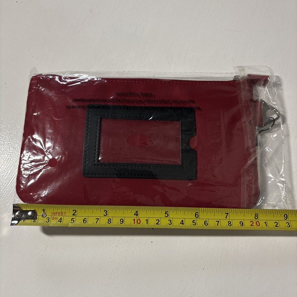 IHKWIP -RFID Everyday Essentials Wristlet Pouch Red  NWT - Picture 3 of 4